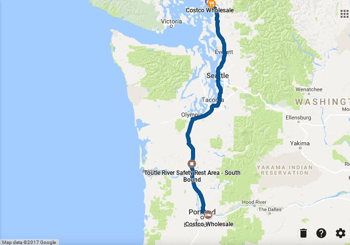 Sprinter Discovery Vanlife Photo 02Aug2017 Day 1 Map