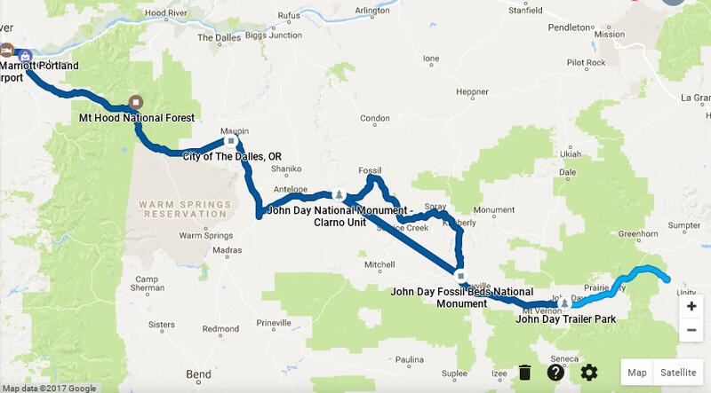 Sprinter Discovery Vanlife Photo 03Aug2017 Day 2 Map