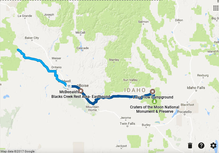 Sprinter Discovery Vanlife Photo 04Aug2017 Day 3 Map