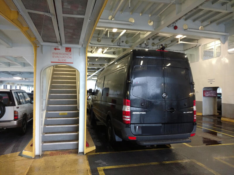 Sprinter Discovery Vanlife Photo Riding the ferry